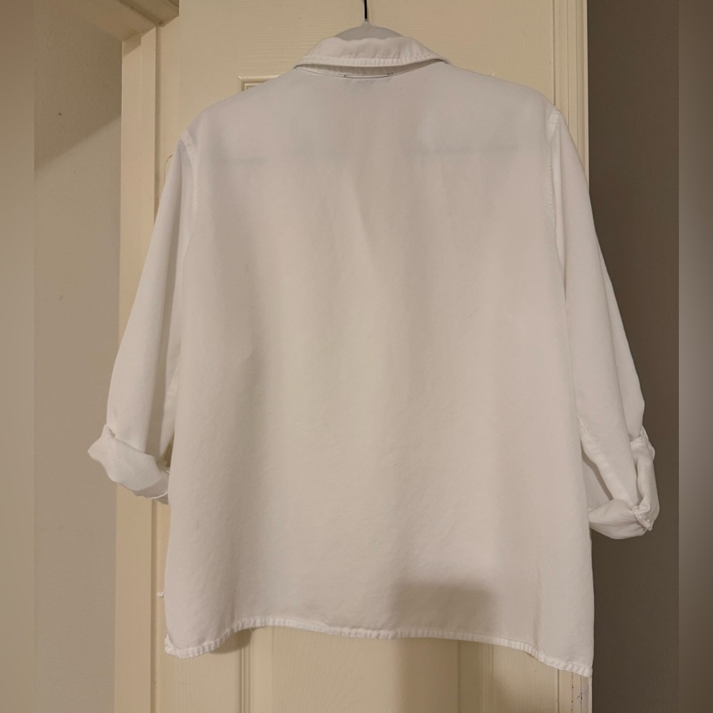 Saks Fifth Avenue White Button-Down Shirt - Picture 4 of 5